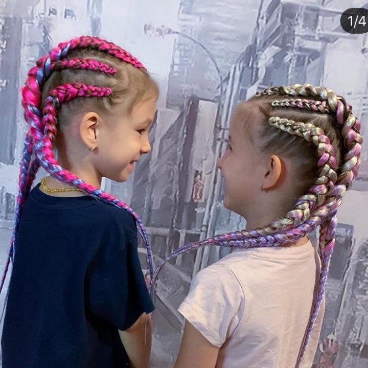 Косы с канекалоном фото детям на средние волосы