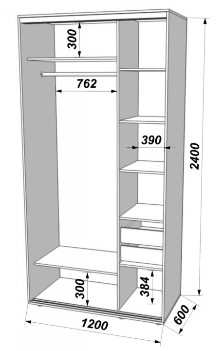 Шкаф купе 1200