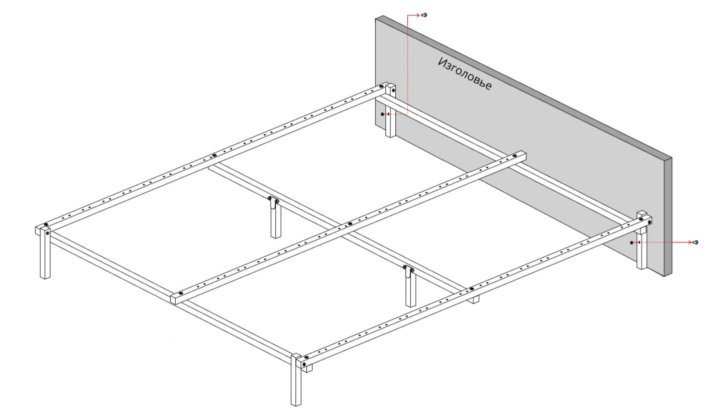 Как прикрутить спинку к кровати