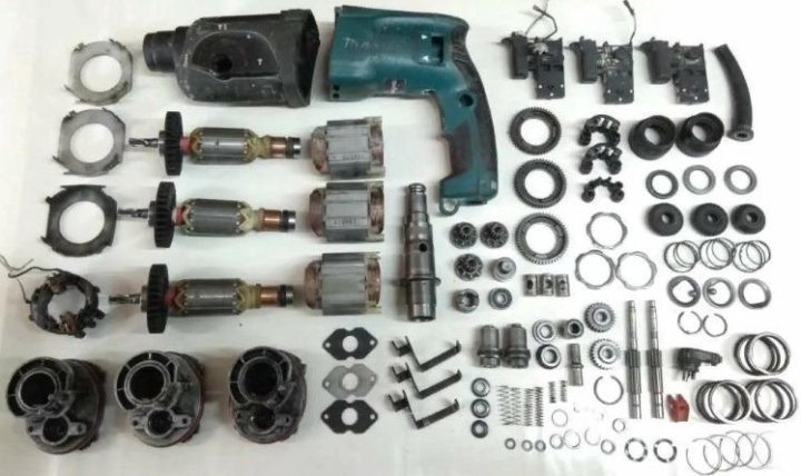 Разборка ствола перфоратора Makita 2450