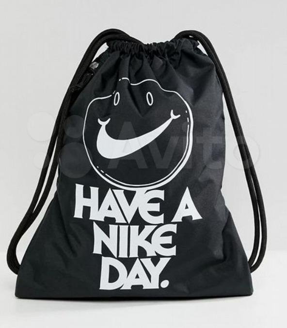 Have a nike day. Мешок спортивный черный. Сумки с затягивающимся верхом.