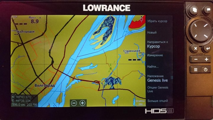 Карта глубин lowrance