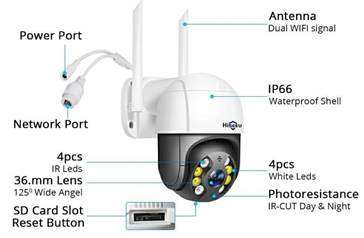 Камера видеонаблюдения wifi icsee подключение Поворотные Wi-Fi камеры Hiseeu, новые - купить в Елизово, цена 3 000 руб., прода