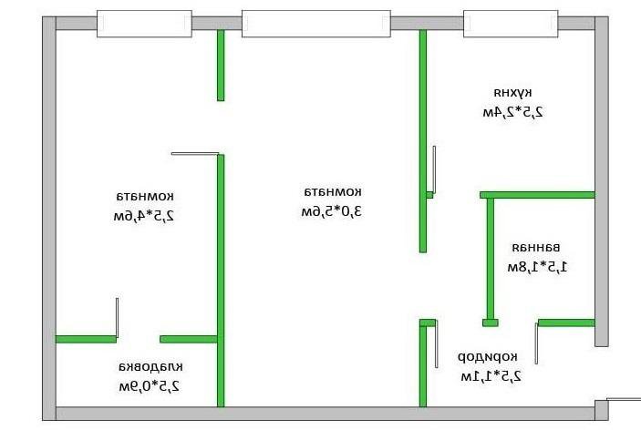 Планировка хрущевки 2 комнаты смежные с кладовкой