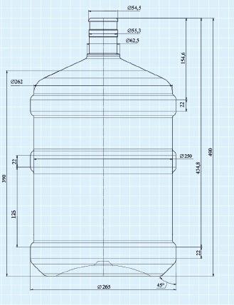 Бутыль 19 л чертеж
