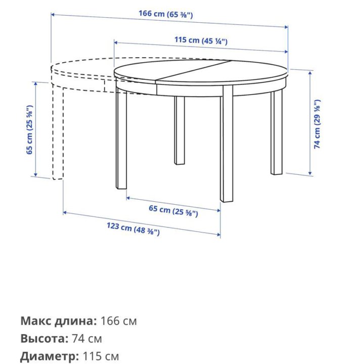 Стол круглый икеа 115