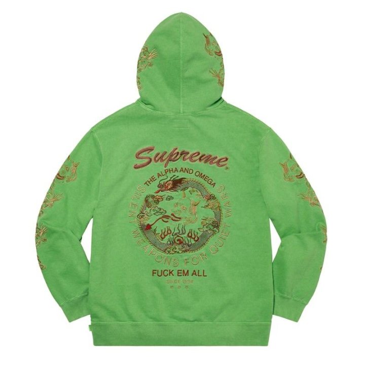 supreme dragon overdyed hooded