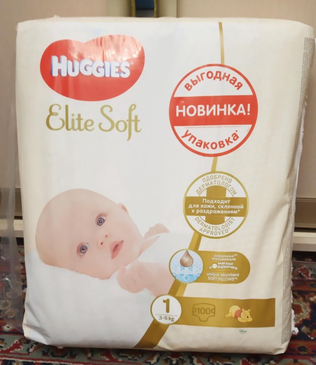 Huggies elite soft 100шт