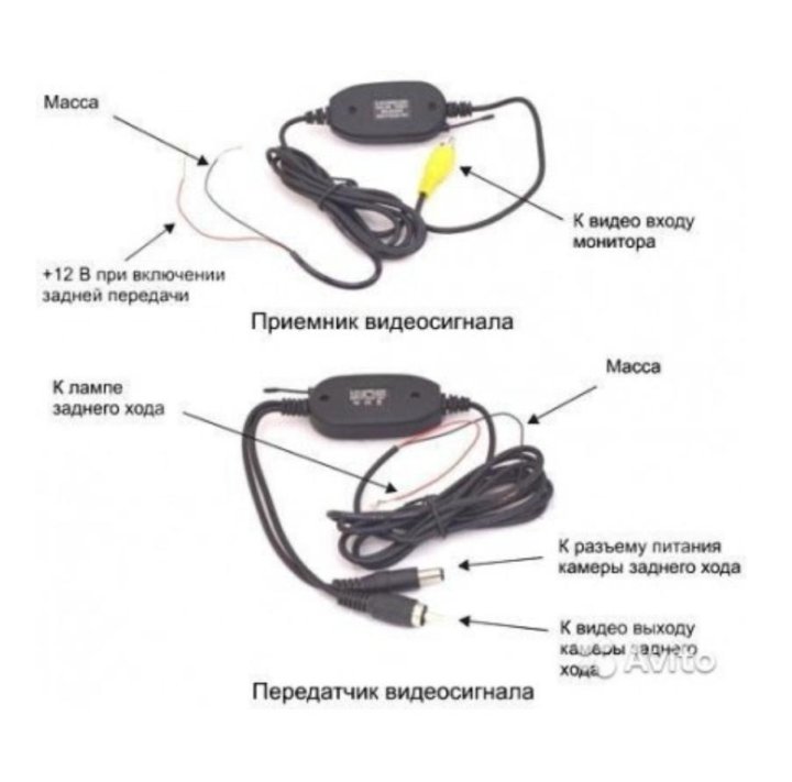 Схема подключения камеры заднего вида с монитором