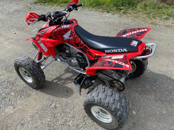 Honda trx450r на гусеницах