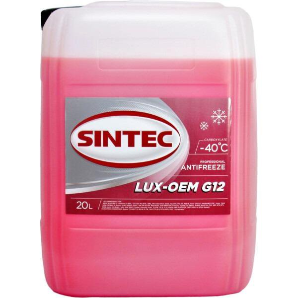 Sintec lux oem. Sintec 990470. Антифриз Sintec Lux g12 красный. Антифриз Sintec Lux g12 -40 20 л 20 кг. Синтек антифриз g12 красный 20л артикул.