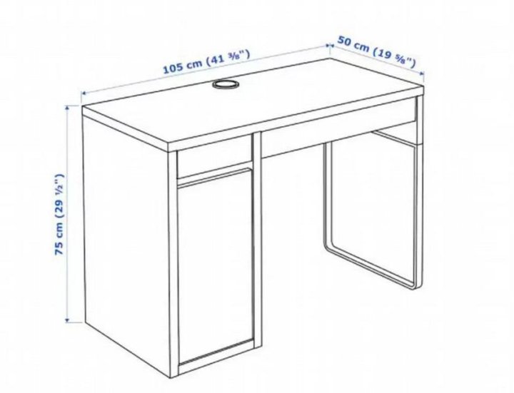 Ikea mikke стол размеры