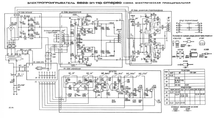 Вега 101 проигрыватель винила схема