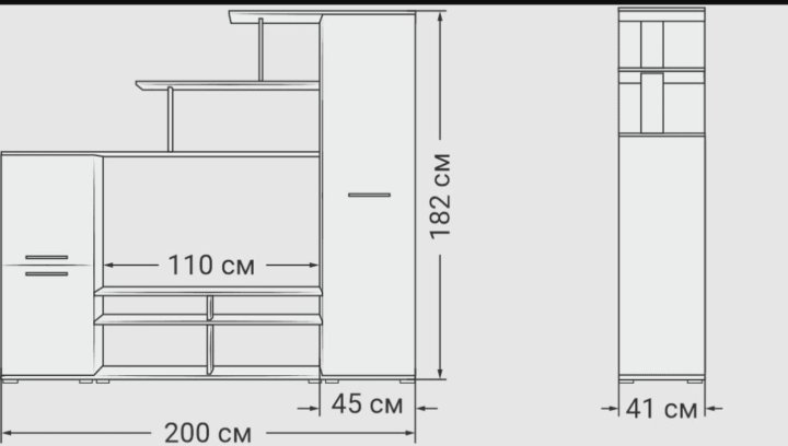 Стенка каскад много мебели схема сборки