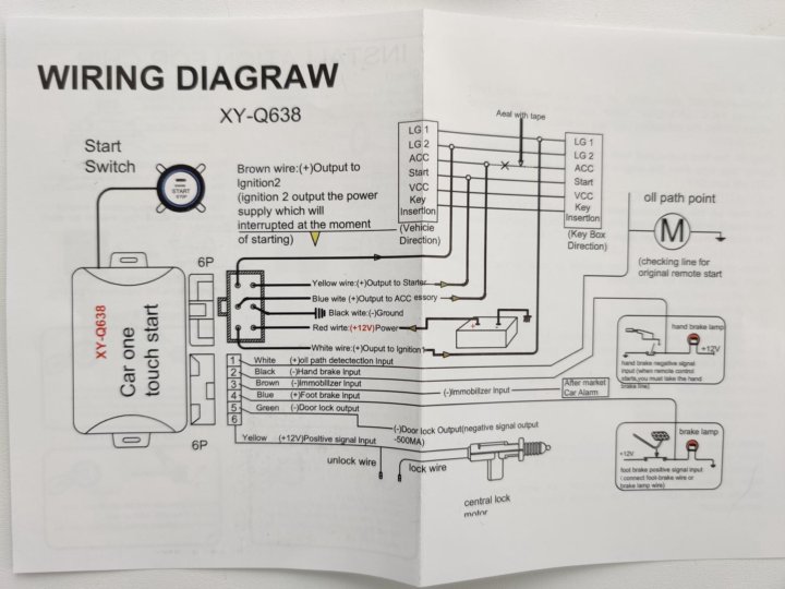 Подключение кнопки старт стоп xy q658 Неактивно