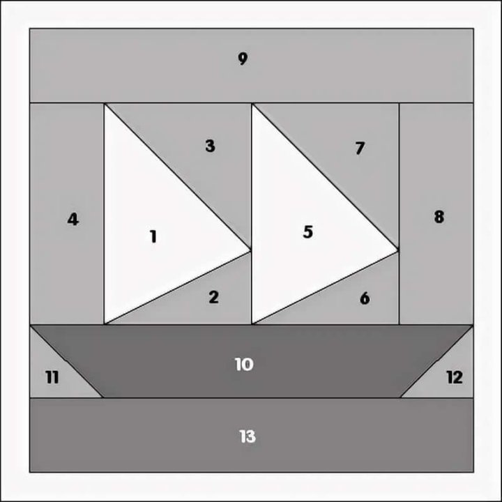 Блок кораблик пэчворк схема