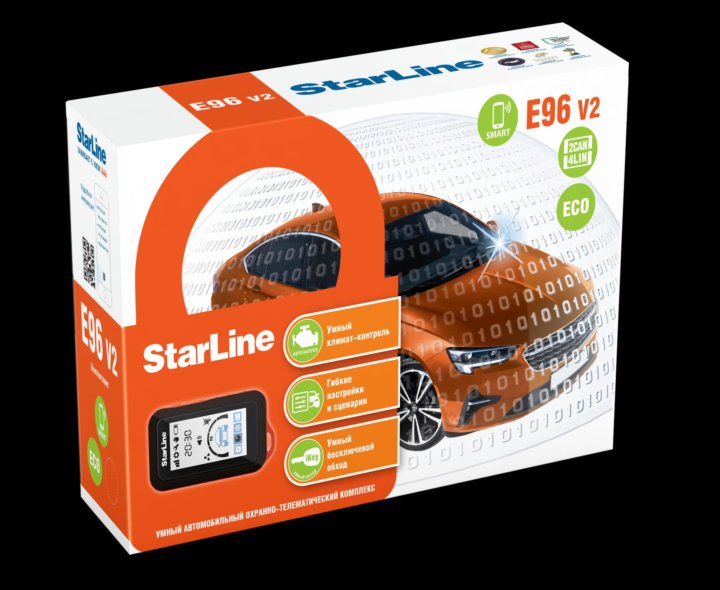 Starline e96 v2. Сигнализация STARLINE e96 BT 2can+4lin и Bluetooth Smart. E96 v2 Eco.