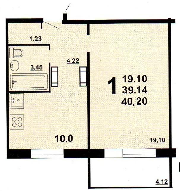 Планировка хрущевки 1 комната