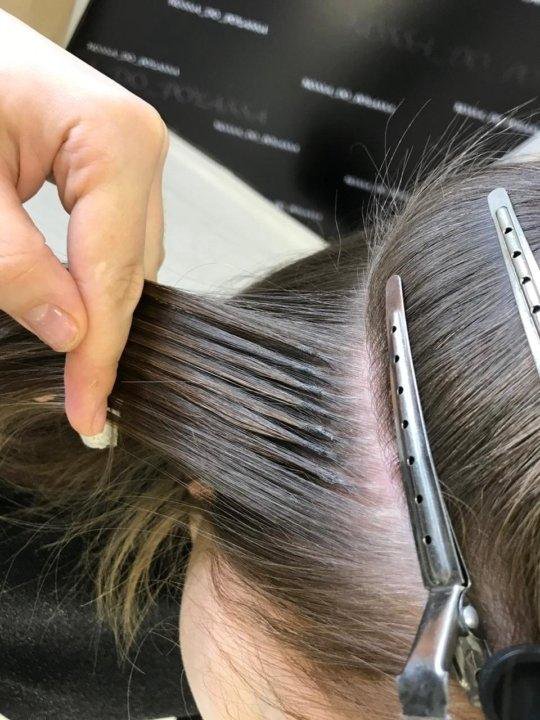 Микро кератиновое наращивание волос