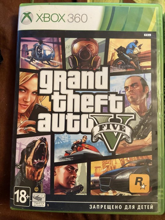 GTA 5 Xbox 360 диск.