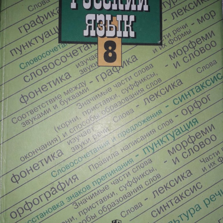 Учебник по русскому восьмой класс