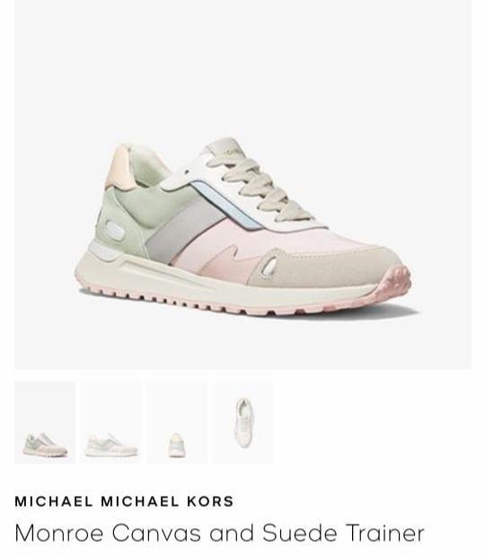 monroe canvas and suede trainer