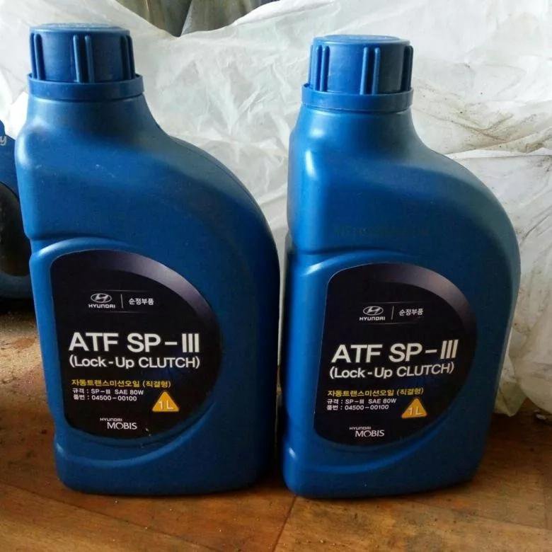 Atf sp3 4л. ATF sp3 mobil. Трансмиссионное масло ATF SP-III. 0450000100 Hyundai/Kia. Масло Хендай СП 3.