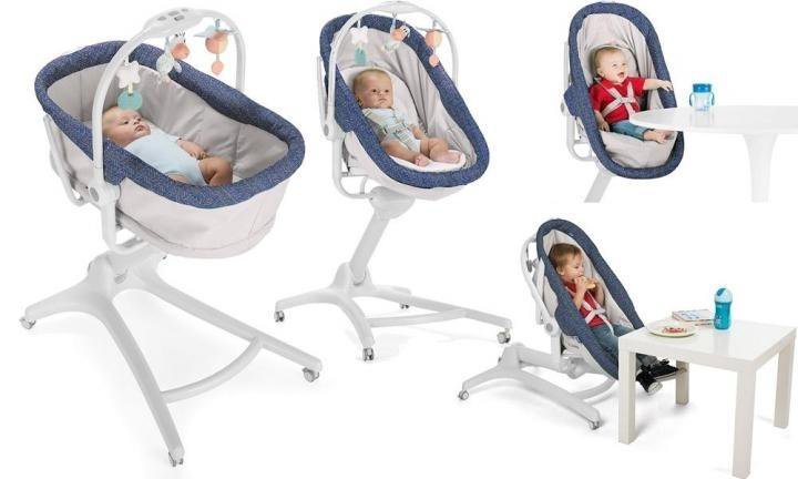 Кроватка стульчик chicco baby hug 4 в 1 glacial