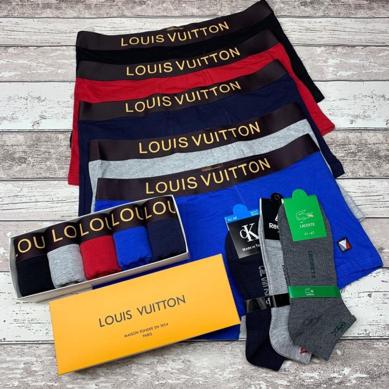 Мужские трусы Louis Vuitton + носки – купить в Москве, цена 800 руб.,  продано 1 апреля 2021 – Нижнее белье