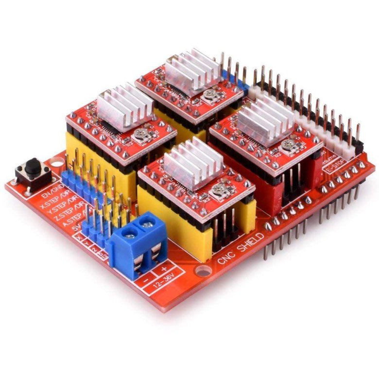 Cnc shield v 3.0 подключение шагового двигателя CNC Шилд с драйверами - купить в Томске, цена 500 руб., продано 22 февраля 2021 