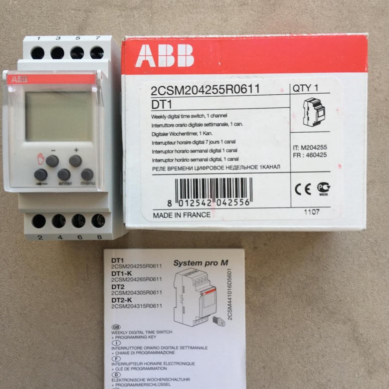 Реле времени abb инструкция Реле времени АВВ 2CSM204255R0611 - купить в Екатеринбурге, цена 6 000 руб., дата