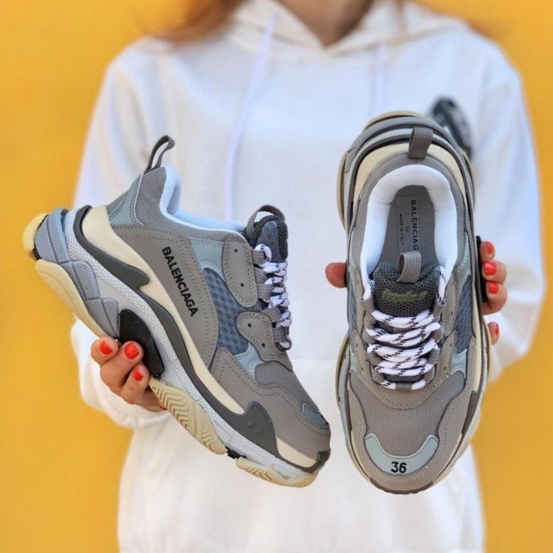 Кроссовки Balenciaga Triple s Grey White