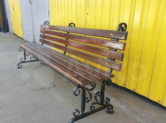 Скамейка "Римская со спинкой" 2 м – купить в Люберцах, цена 10 700 руб ...