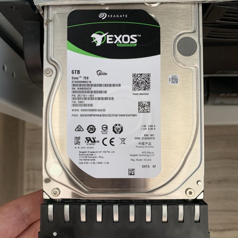 Seagate exos 10tb. St6000nm021a.