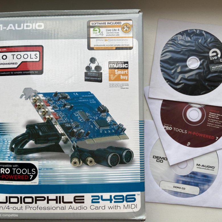 Звуковая карта m audio audiophile 2496