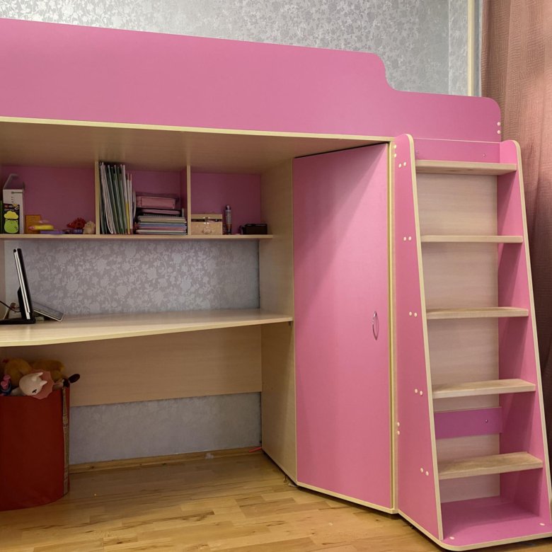 Детская кровать со столом и шкафом – купить в Москве, цена 4 500 руб ...