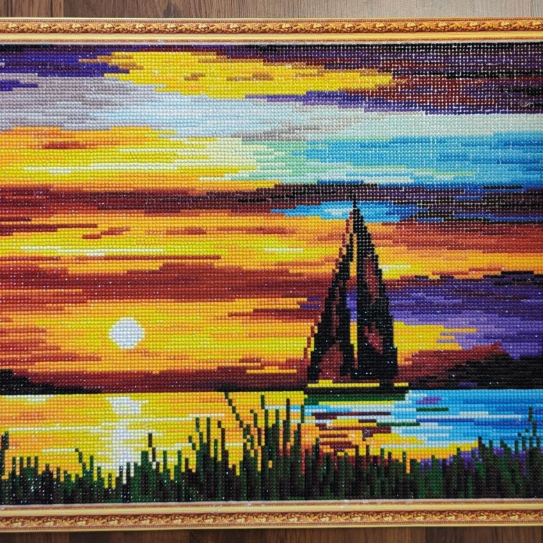 Картина мозаика алмазная море