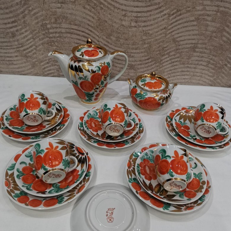 Кофейный сервиз Вербилки, винтаж. – купить в Одинцово, цена 7 000 руб ...
