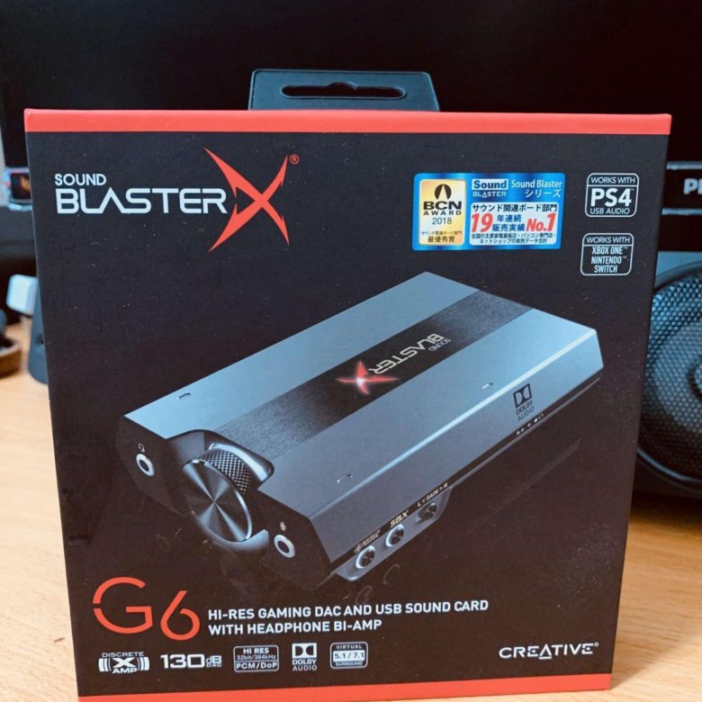 Внешняя звуковая карта creative sound blaster g6