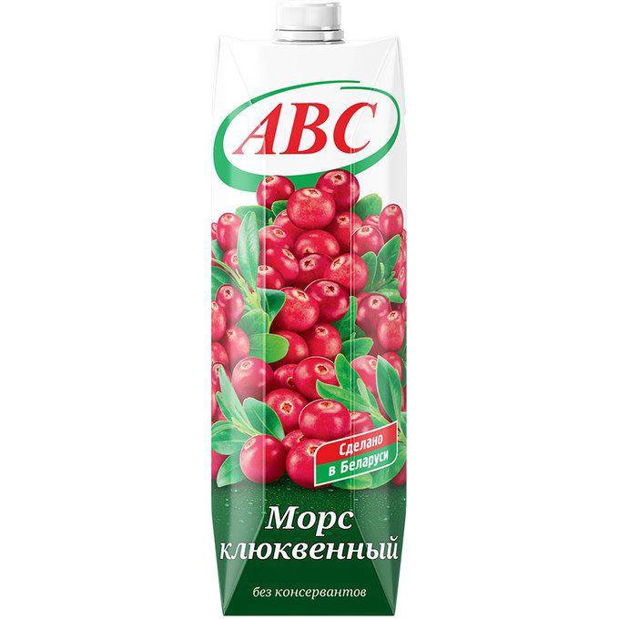АВС 1л Морс клюквенный 1/12 – купить в Чите, цена 121.5 руб., дата ...