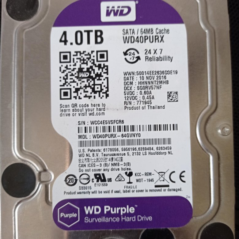 Hdd wd purple 10tb