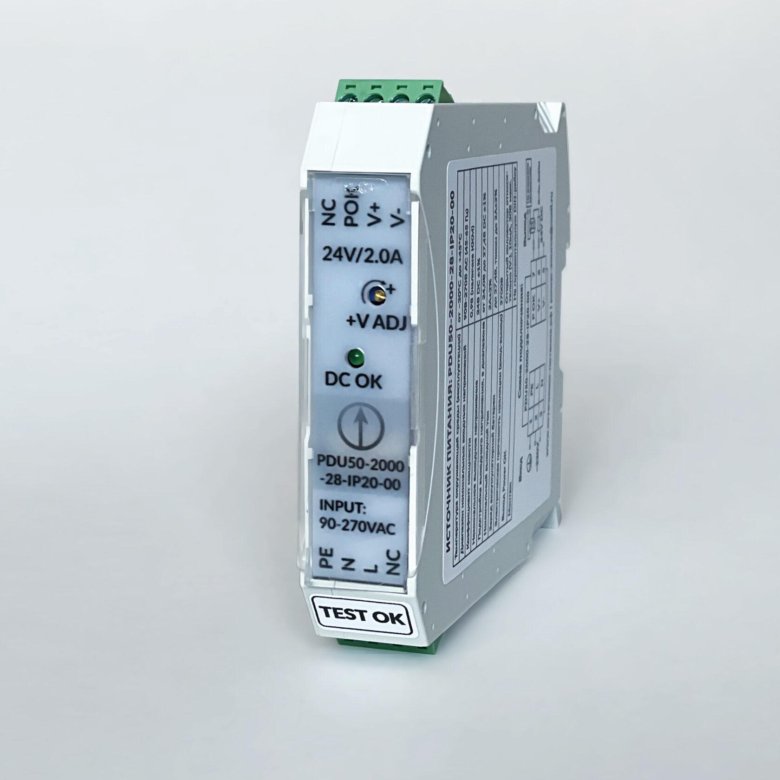 Источник питания AC-DC на DIN-рейку 24В, 2А, с ККМ – купить в Москве ...