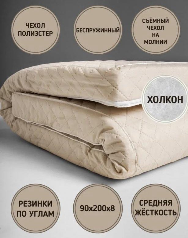 Матрас 5 см топпер односпальный двуспальный 1427 – купить в ...