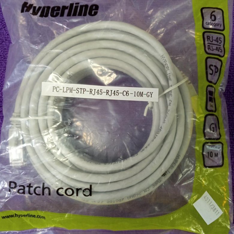 Кабель Патч-корд 10 метров RJ45 STP Cat.6 новый – купить в ...