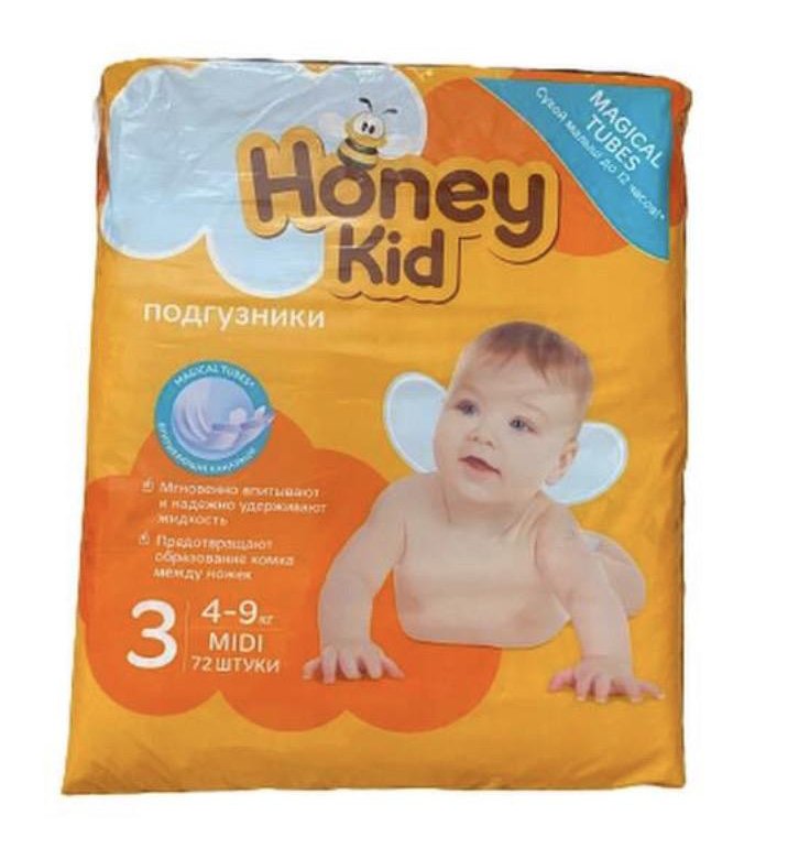 Хоней кид. Подгузники Хани КИД 3. Подгузники Honey Kid 4. Подгузники Honey Kid 3 Midi (4-9 кг) 72 штуки.