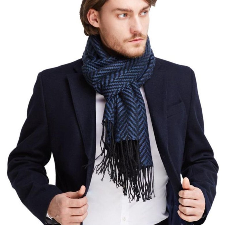 Мужское пальто шарф