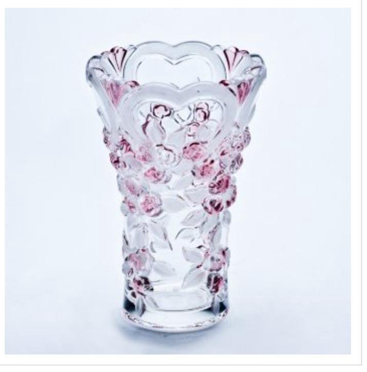 Букет роз в вазе из чешского стекла. Walther Glas СВИТХАРТС сатин роз. Ваза Walther Glas Германия.