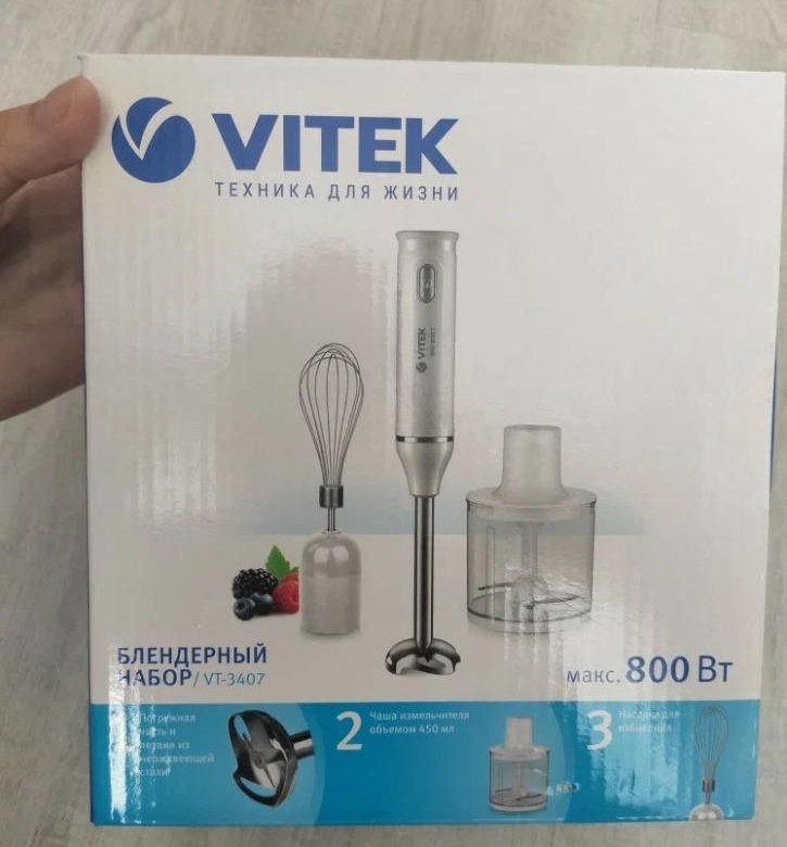 Погружной блендер vitek vt 3407 белый