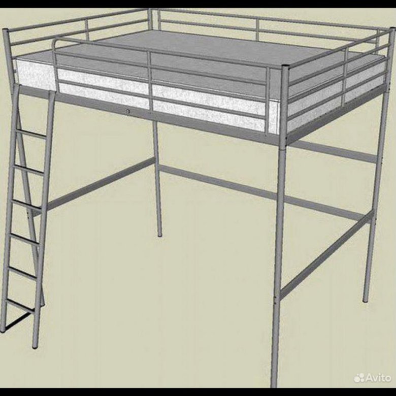 Кровать чердак икеа металлическая размеры