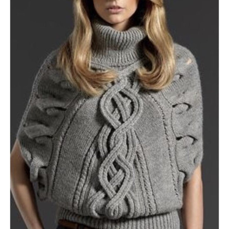 Стильные вязаные свитера женские спицами